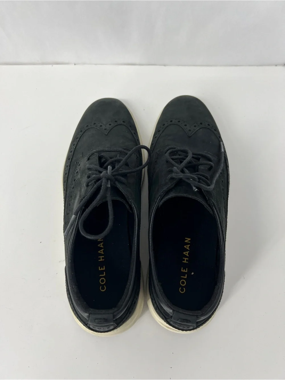 Cole Haan zero grand Black Wingtip Casual Lace-Up Shoes